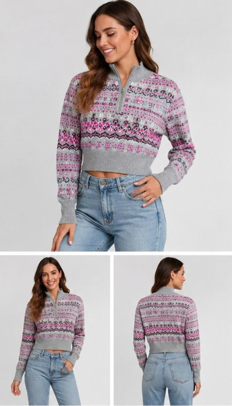 Arizona Jean Co Cropped Sweater Women's Size Small